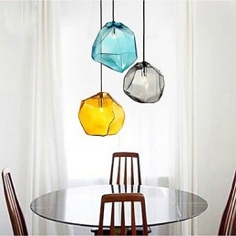 Creative Ice Crystal Glass Diamond μενταγιόν Χρωματικό Φωτιστικό σταγονόμετρου