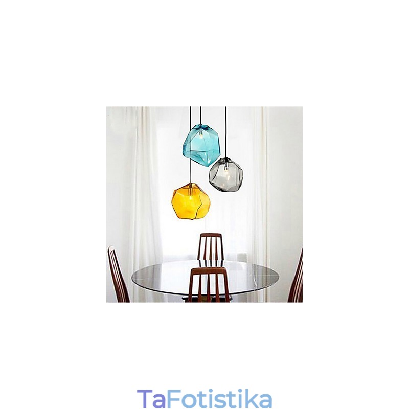 Creative Ice Crystal Glass Diamond μενταγιόν Χρωματικό Φωτιστικό σταγονόμετρου