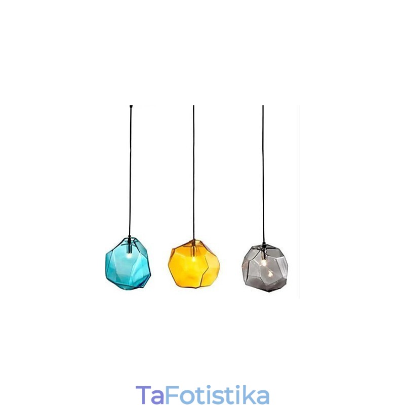 Creative Ice Crystal Glass Diamond μενταγιόν Χρωματικό Φωτιστικό σταγονόμετρου
