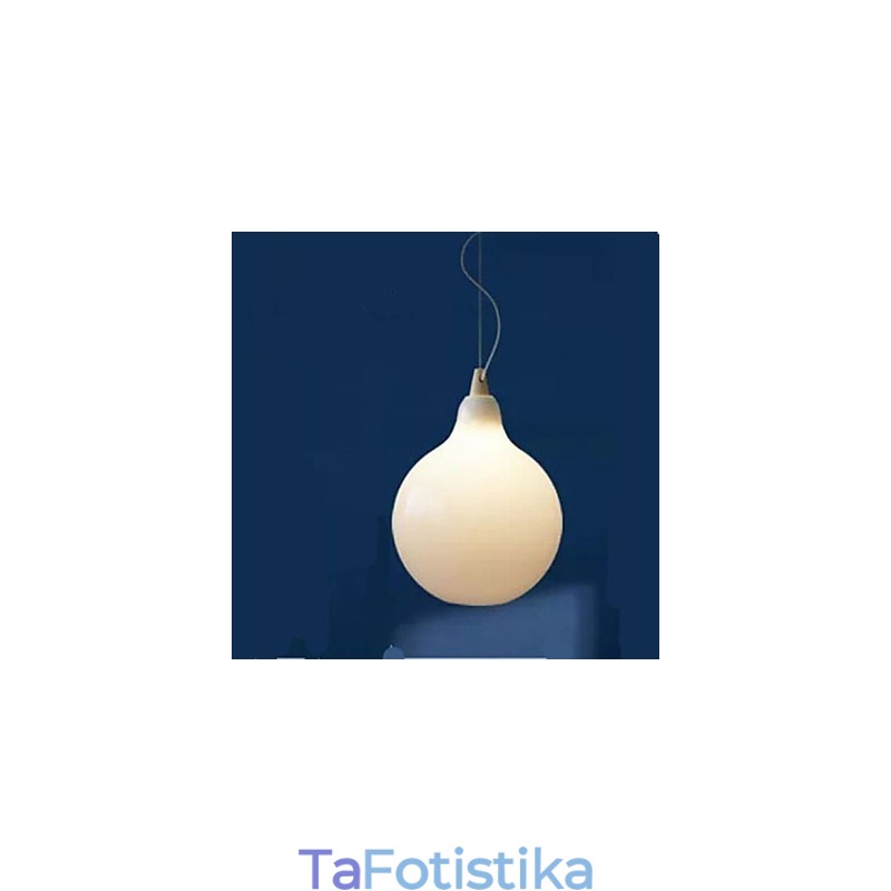 Γυάλινο μπουκάλι λευκό κρεμαστό φωτιστικό Natural Curve