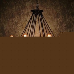 Παραδοσιακό Classic Rustic Lodge Vintage Retro Country Painting Μεταλλικό κρεμαστό φως