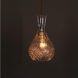 Ρομαντικό μπουκάλι Creative Carved Art Glass Light Πολυέλαιος Κρεμαστό φως