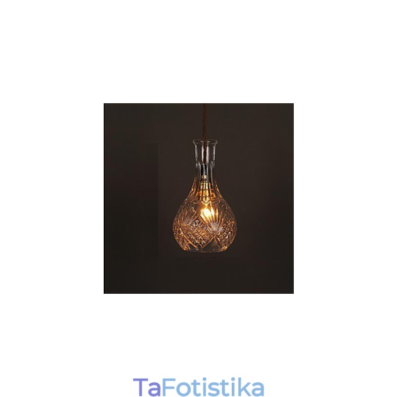 Ρομαντικό μπουκάλι Creative Carved Art Glass Light Πολυέλαιος Κρεμαστό φως