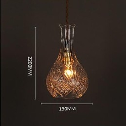 Ρομαντικό μπουκάλι Creative Carved Art Glass Light Πολυέλαιος Κρεμαστό φως