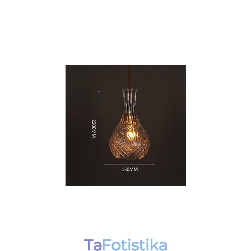 Ρομαντικό μπουκάλι Creative Carved Art Glass Light Πολυέλαιος Κρεμαστό φως