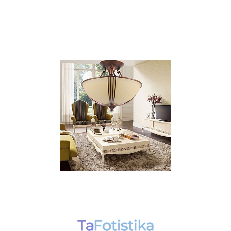 Μεταλλικό κρεμαστό φως ζωγραφικής Rustic Lodge Vintage Mini Style