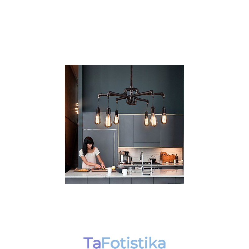 Ρετρό Μεταλλικό Φωτιστικό Οροφής Cafe