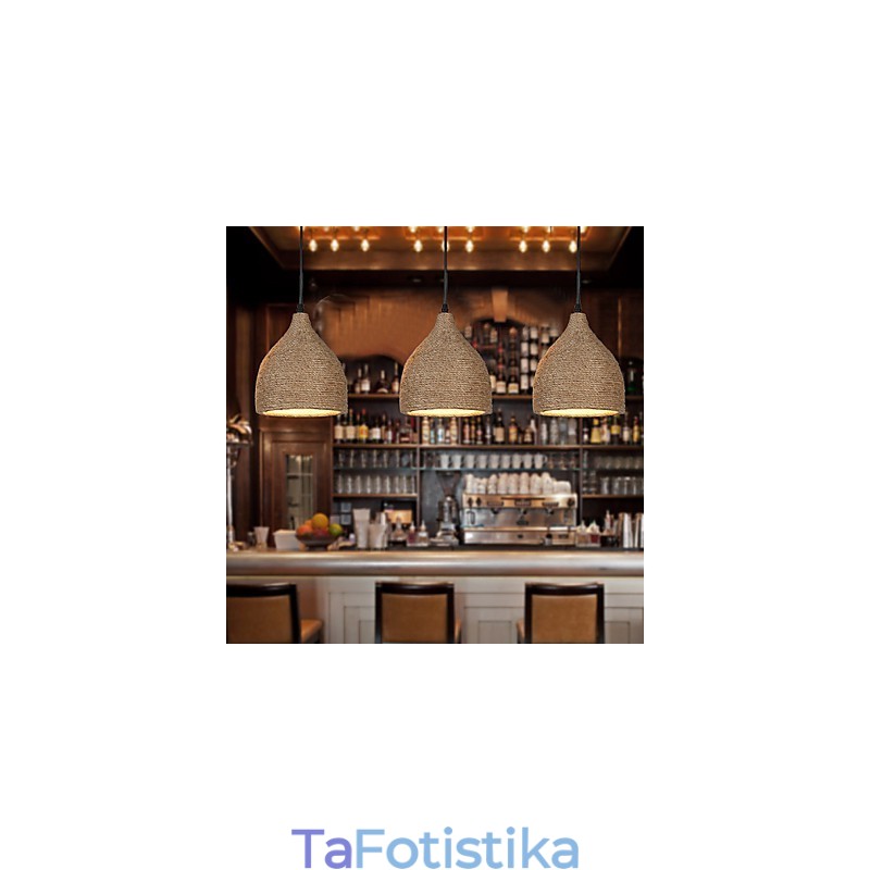 Country Lofts που αποκαθιστούν τους αρχαίους τρόπους σχοινί κάνναβης Μικρή λάμπα σταγονόμετρου με μία κεφαλή