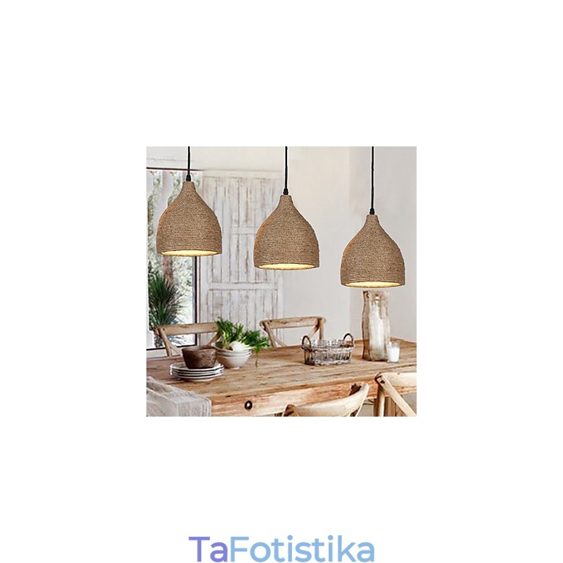 Country Lofts που αποκαθιστούν τους αρχαίους τρόπους σχοινί κάνναβης Μικρή λάμπα σταγονόμετρου με μία κεφαλή