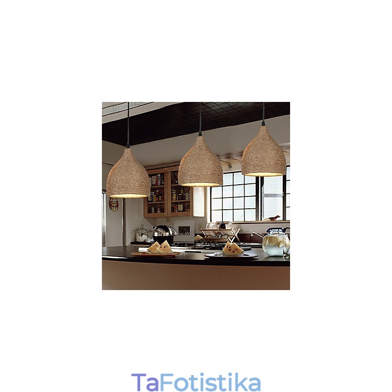 Country Lofts που αποκαθιστούν τους αρχαίους τρόπους σχοινί κάνναβης Μικρή λάμπα σταγονόμετρου με μία κεφαλή