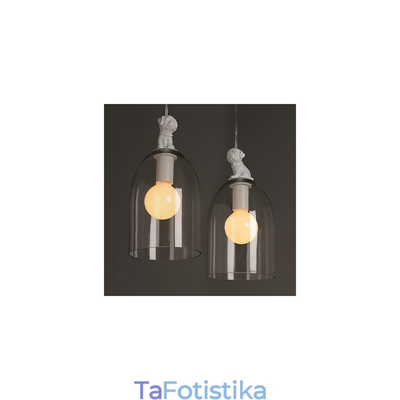 The Cartoon Dog Droplight Taipei Rural Glass Indiduality Creative Small Droplight Lamp