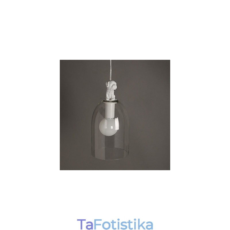 The Cartoon Dog Droplight Taipei Rural Glass Indiduality Creative Small Droplight Lamp