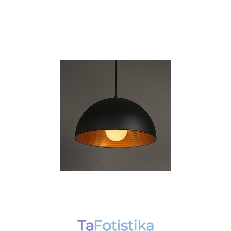 Δημιουργική λάμπα Στρογγυλή Καμινάδα Droplight Σφυρήλατο Σίδηρο Γεύματα Γευμάτων Πολυέλαιος ασπρόμαυρος