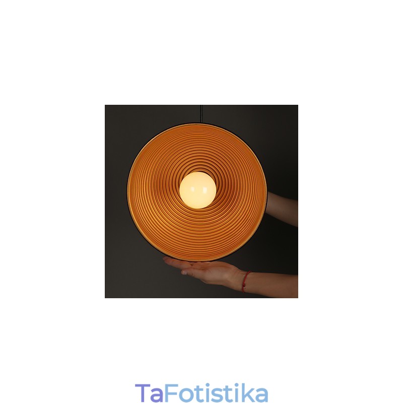 Δημιουργική λάμπα Στρογγυλή Καμινάδα Droplight Σφυρήλατο Σίδηρο Γεύματα Γευμάτων Πολυέλαιος ασπρόμαυρος