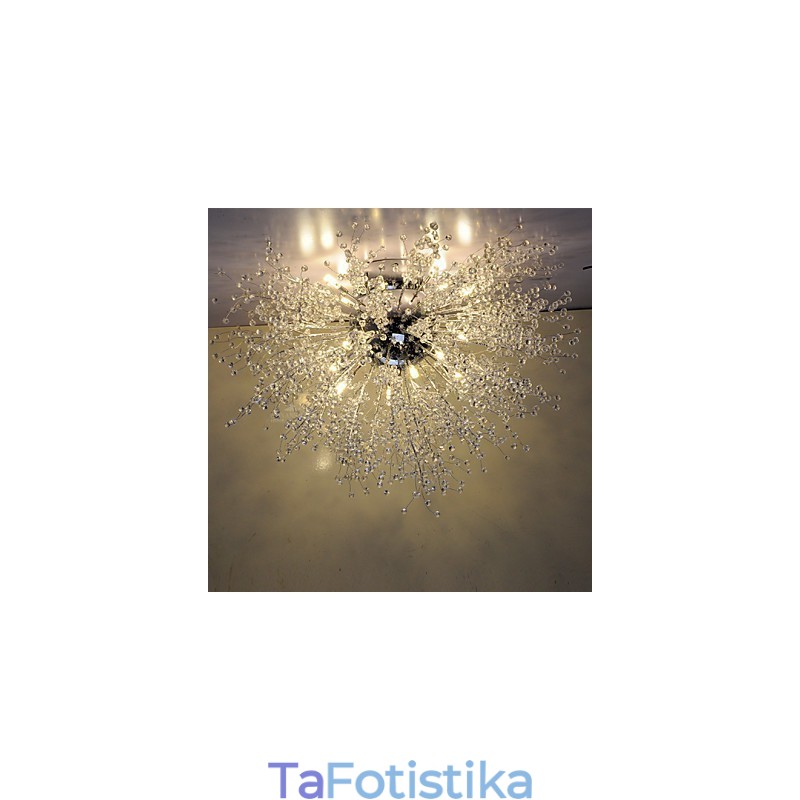 Κρεμαστό Φωτιστικό G4 Mited Crystal Light Dia από ανοξείδωτο ατσάλι 90CM