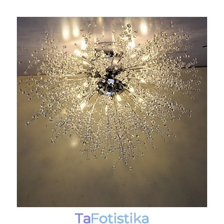 Κρεμαστό Φωτιστικό G4 Mited Crystal Light Dia από ανοξείδωτο ατσάλι 90CM