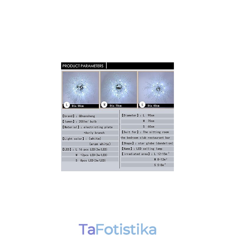 Κρεμαστό Φωτιστικό G4 Mited Crystal Light Dia από ανοξείδωτο ατσάλι 90CM