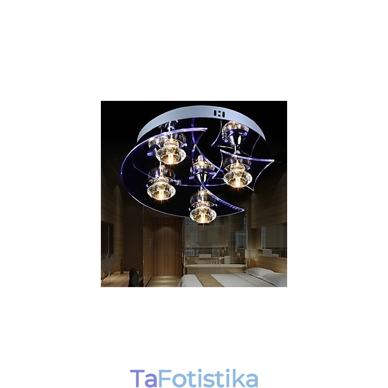 Πολυέλαιος Μοντέρνα Κρυστάλλινα Living 4 Φώτα