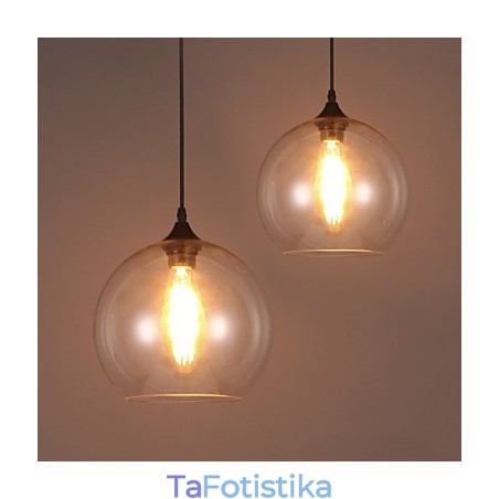American Creative Nordic Contracted Rural Glass Ball Single Head Droplight Lanp American Creative Nordic Contracted Rural Glass Ball Single Head Droplight Lanp