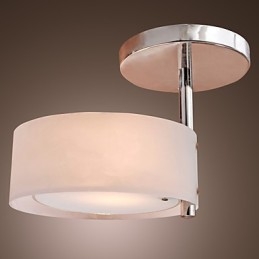 Μοντέρνο, μοντέρνο μίνι στιλ Chrome Metal Πολυέλαιος Flush Mount Garage
