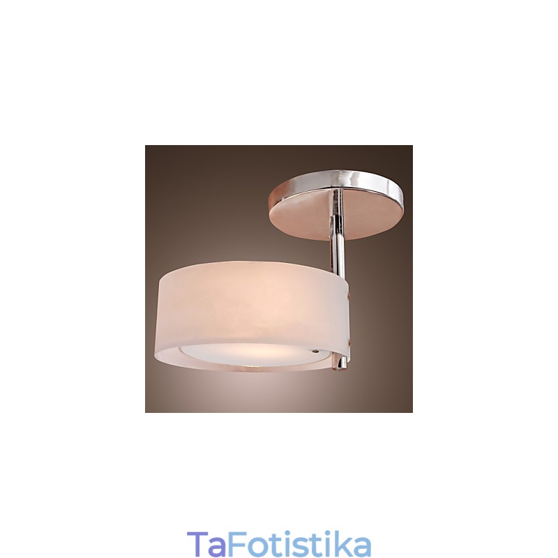 Μοντέρνο, μοντέρνο μίνι στιλ Chrome Metal Πολυέλαιος Flush Mount Garage