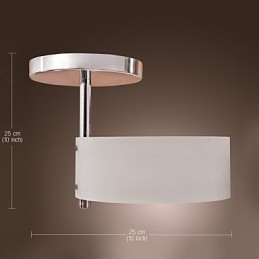 Μοντέρνο, μοντέρνο μίνι στιλ Chrome Metal Πολυέλαιος Flush Mount Garage