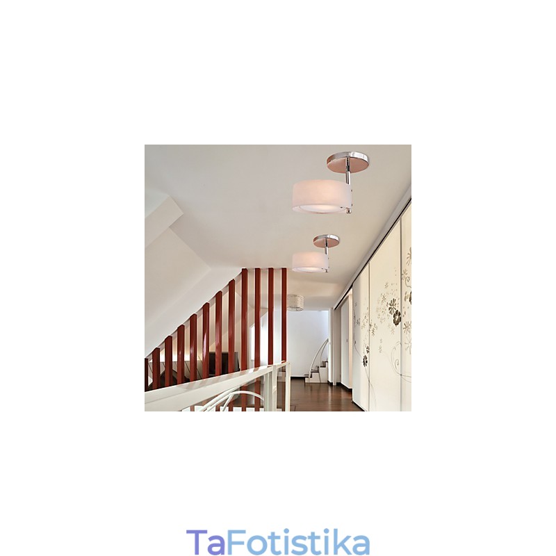 Μοντέρνο, μοντέρνο μίνι στιλ Chrome Metal Πολυέλαιος Flush Mount Garage