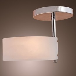 Μοντέρνο, μοντέρνο μίνι στιλ Chrome Metal Πολυέλαιος Flush Mount Garage