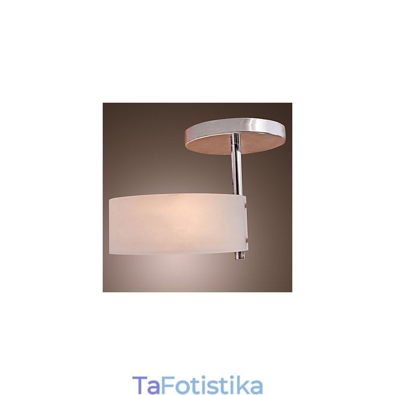 Μοντέρνο, μοντέρνο μίνι στιλ Chrome Metal Πολυέλαιος Flush Mount Garage