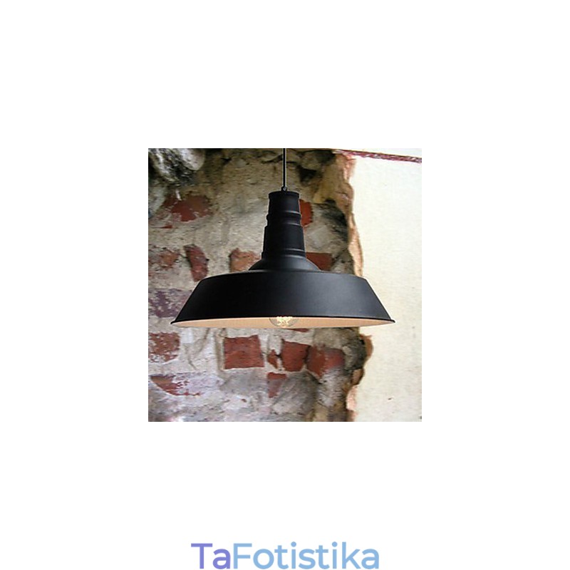 Κρεμαστό φωτιστικό βιομηχανικής μονής κεφαλής στο στούντιο τέχνης Ancient Ways Style Loft