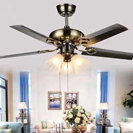 Ανεμιστήρες οροφής Luxe Eco Μοντέρνος ανεμιστήρας οροφής με ελαφριές λεπίδες 42 ιντσών με φινίρισμα από ατσάλι