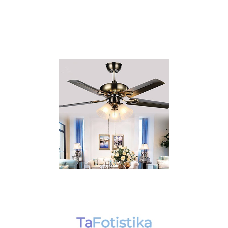 Ανεμιστήρες οροφής Luxe Eco Μοντέρνος ανεμιστήρας οροφής με ελαφριές λεπίδες 42 ιντσών με φινίρισμα από ατσάλι