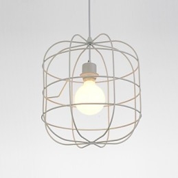 Κρεμαστό φωτιστικό Mini Artistic Birdcage 1 Light Mordern Simplicity Φινίρισμα μαύρο λευκό μεταλλικό ατσάλι από άνθρακα