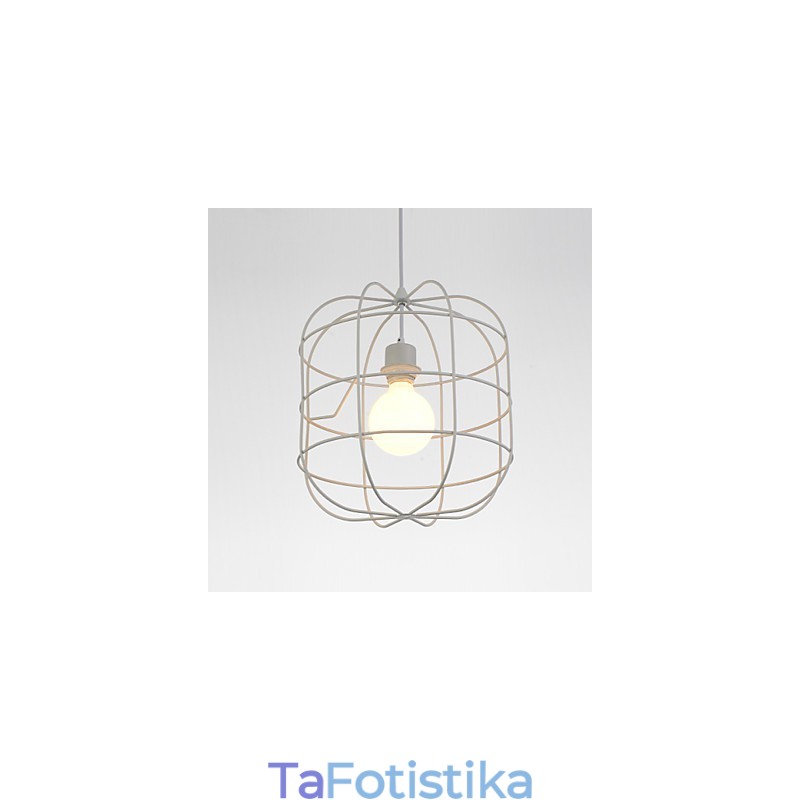 Κρεμαστό φωτιστικό Mini Artistic Birdcage 1 Light Mordern Simplicity Φινίρισμα μαύρο λευκό μεταλλικό ατσάλι από άνθρακα