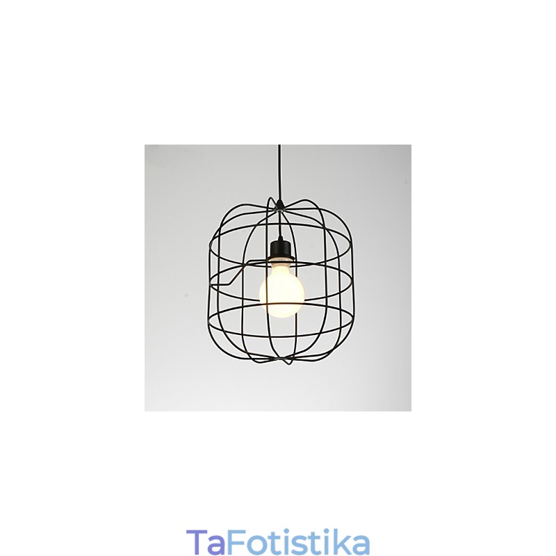 Κρεμαστό φωτιστικό Mini Artistic Birdcage 1 Light Mordern Simplicity Φινίρισμα μαύρο λευκό μεταλλικό ατσάλι από άνθρακα