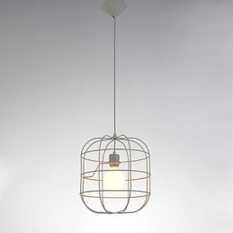 Κρεμαστό φωτιστικό Mini Artistic Birdcage 1 Light Mordern Simplicity Φινίρισμα μαύρο λευκό μεταλλικό ατσάλι από άνθρακα