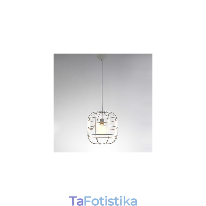 Κρεμαστό φωτιστικό Mini Artistic Birdcage 1 Light Mordern Simplicity Φινίρισμα μαύρο λευκό μεταλλικό ατσάλι από άνθρακα