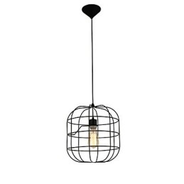 Κρεμαστό φωτιστικό Mini Artistic Birdcage 1 Light Mordern Simplicity Φινίρισμα μαύρο λευκό μεταλλικό ατσάλι από άνθρακα