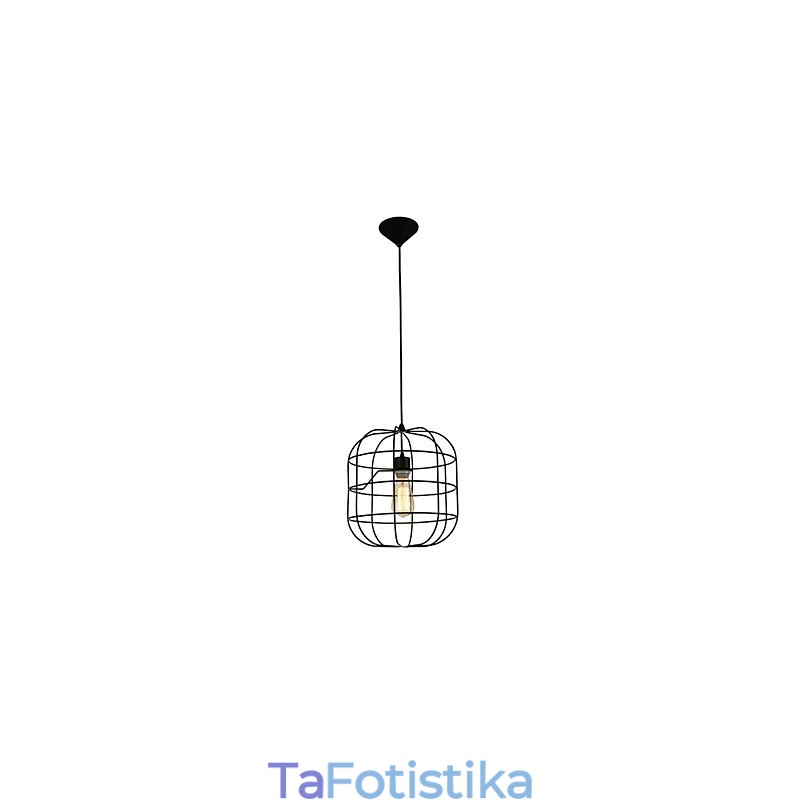 Κρεμαστό φωτιστικό Mini Artistic Birdcage 1 Light Mordern Simplicity Φινίρισμα μαύρο λευκό μεταλλικό ατσάλι από άνθρακα