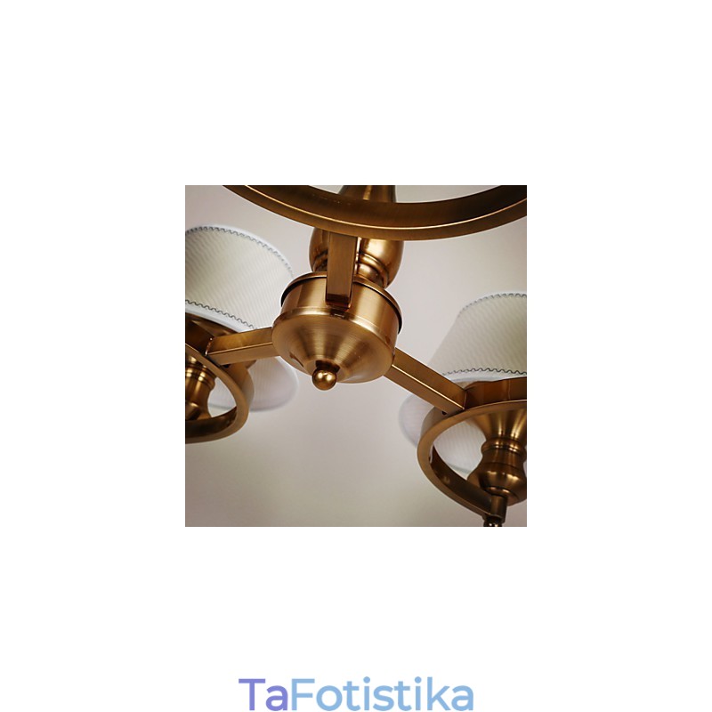 Πολυέλαιος από επιμεταλλωμένο μέταλλο Rustic Lodge Vintage Mini Style
