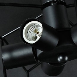 3W Vintage Country Painting Μεταλλικό Κρεμαστό Φωτιστικό Γκαράζ