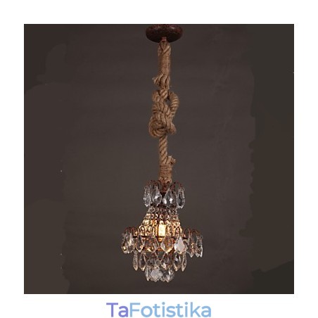 Retro lounge Hemp Industrial Wind Imitation Crystal Chandelier Retro lounge Hemp Industrial Wind Imitation Crystal Chandelier