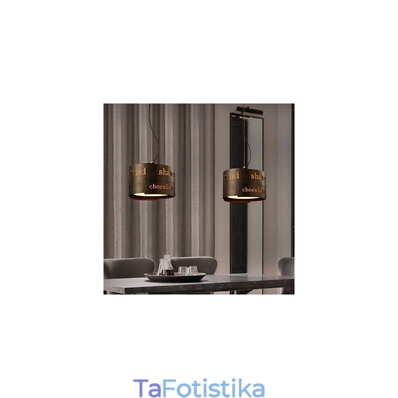 LOFT Modern Fashion Nordic Art Creative Υφασμάτινο Φωτιστικό Κρεμαστό Φωτιστικό καφέ Κρεμαστό Φωτιστικό Διάμετρος 35cm