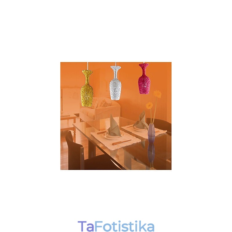 Πολυέλαιος υφαντός αλουμινίου με λάμπα τριών κεφαλών Apple