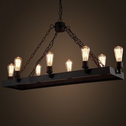 Μοντέρνο Retro Loft Chandelier American Country Chandelier Creative Industrial Cafe Lamp Lights