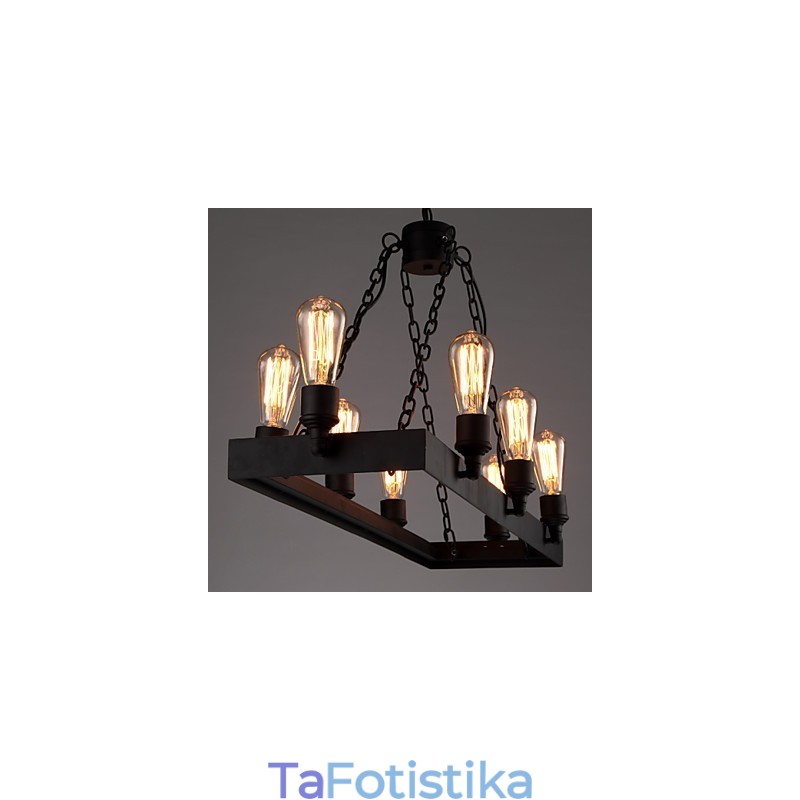 Μοντέρνο Retro Loft Chandelier American Country Chandelier Creative Industrial Cafe Lamp Lights