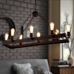 Μοντέρνο Retro Loft Chandelier American Country Chandelier Creative Industrial Cafe Lamp Lights