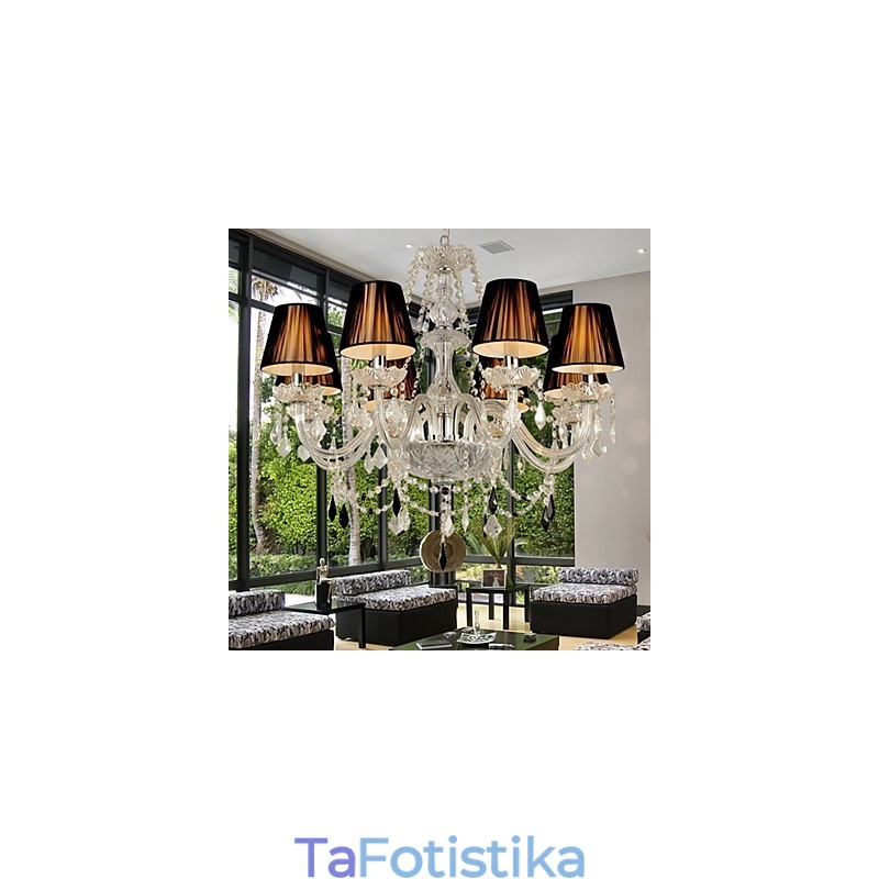Κομψός Κρυστάλλινος Πολυέλαιος με 8 Φώτα