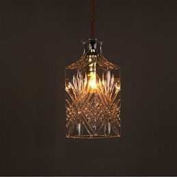 Ρομαντικό μπουκάλι Creative Carved Art Glass Light Πολυέλαιος Κρεμαστό φως