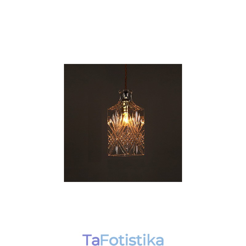 Ρομαντικό μπουκάλι Creative Carved Art Glass Light Πολυέλαιος Κρεμαστό φως